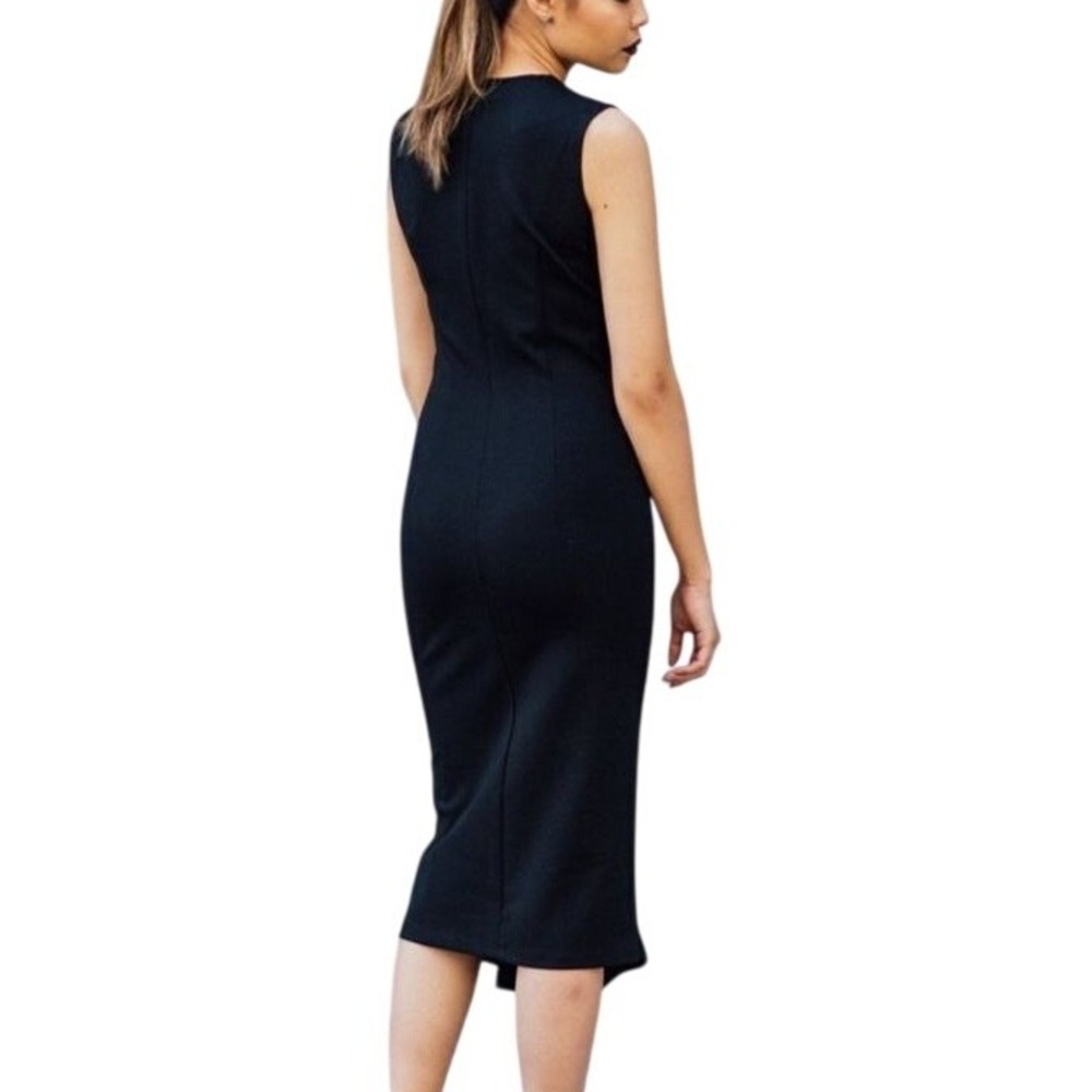 $242 NWT POPPYSEED The Zipper Maternity & Post Partum NAVY Designer Dress SMALL - Picture 7 of 7